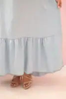 Plus size suknelė su petnešėlėmis ir raukiniais - dvi spalvos