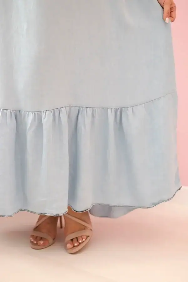 Plus size suknelė su petnešėlėmis ir raukiniais - dvi spalvos